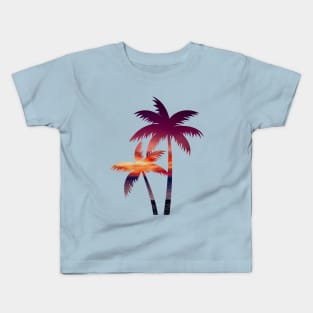 Sunset palm tree Kids T-Shirt